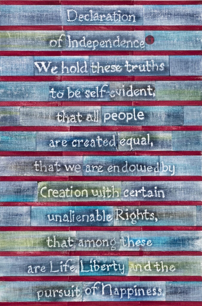 We hold these truths to be self-evident, that all people are created equal, that they we are endowed by Creation with certain unalienable Rights, that among these are Life, Liberty and the pursuit of Happiness.