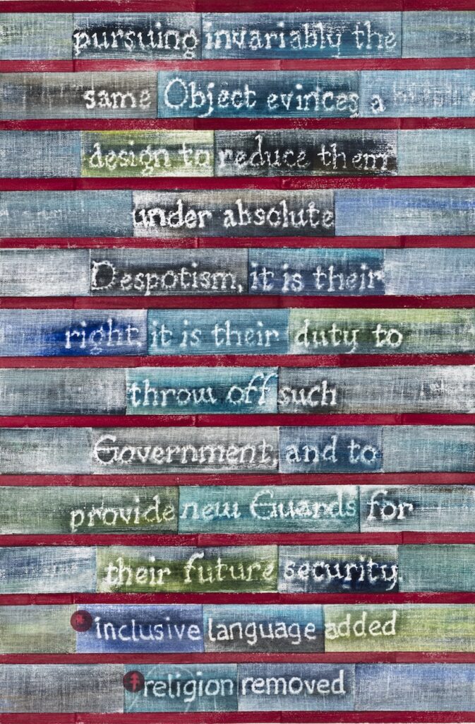 pursuing invariably the same Object evinces a design to reduce them under absolute Despotism, it is their right, it is their duty, to throw off such Government, and to provide new Guards for their future security. *inclusive language added , *religion removed